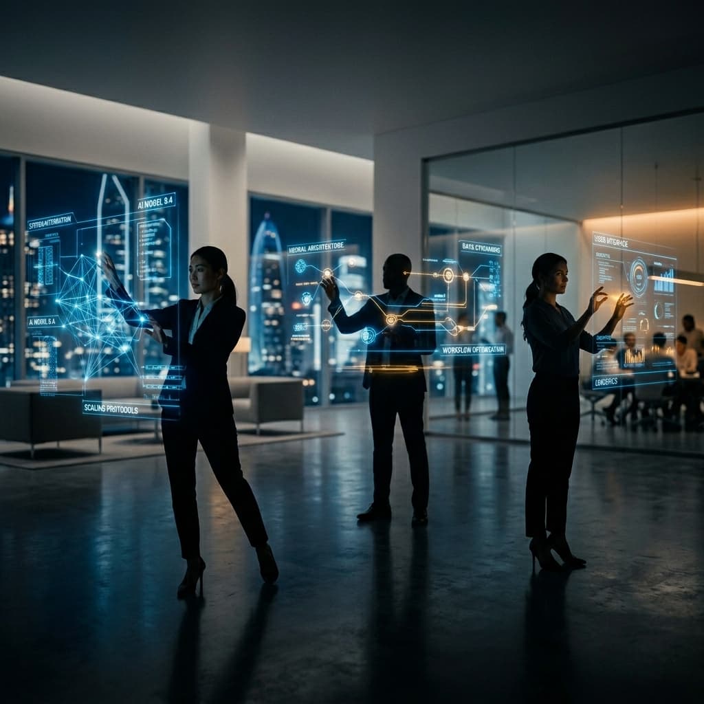 Domain experts collaborating with AI to build enterprise applications